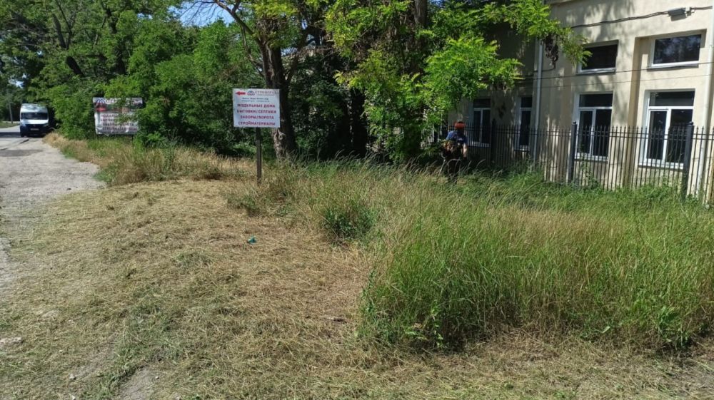 #зеленхоз. Покос травы на городских территориях и улицах продолжается. Служба городского хозяйства трудится в районе... #зеленхоз. Покос травы на городских территориях и улицах продолжается. Служба городского хозяйства трудится в районе...