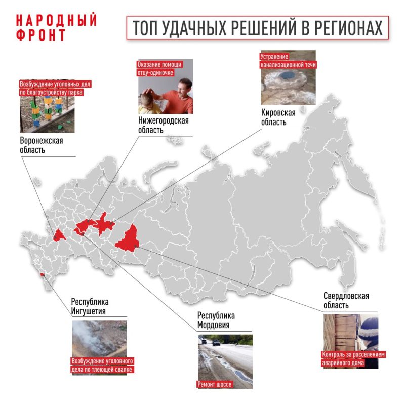 «Ломовка» и Народный фронт собрали топ важных решенных проблем в регионах: