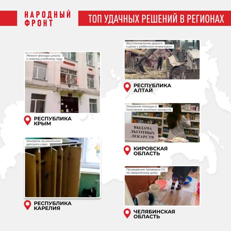 "Ломовка" и Народный фронт собрали топ важных решённых проблем в регионах: