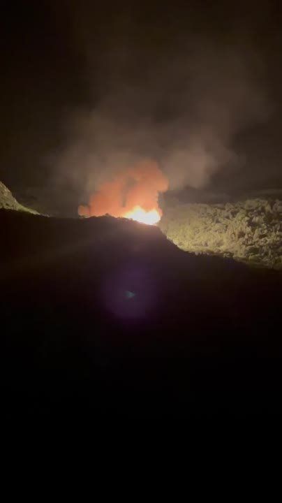 Видео с места ЧП около Алушты, где горит газораспределительная станция
