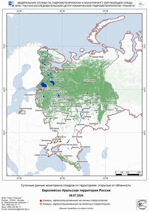 Пожарная обстановка на европейской территории России за 6-12 июля 2024 г.