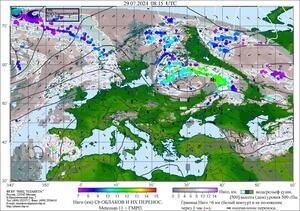 Обзор погодных условий в Европейском регионе в период с 27 по 29 июля 2024 г. Обзор погодных условий в Европейском регионе в период с 27 по 29 июля 2024 г.
