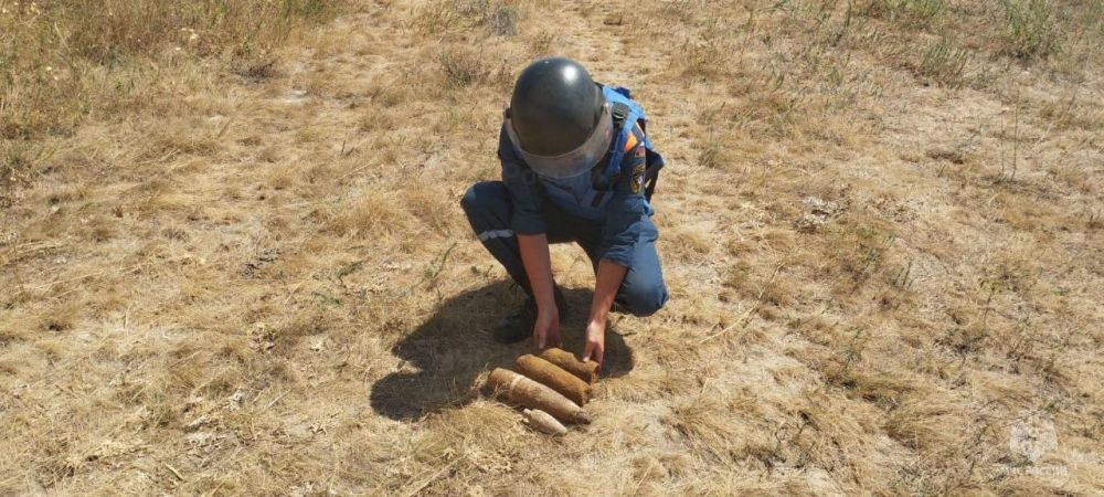 Сегодня пиротехники МЧС России уничтожили 6 единиц боеприпасов времён Великой Отечественной войны Сегодня пиротехники МЧС России уничтожили 6 единиц боеприпасов времён Великой Отечественной войны