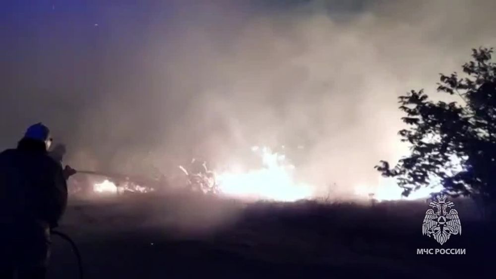 В Кировском районе ликвидировали возгорание сухой растительности