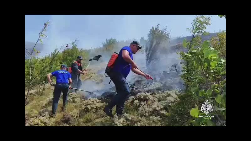 Пожарная авиация сбила верховой пожар у подножья горы Аргамыш – МЧС