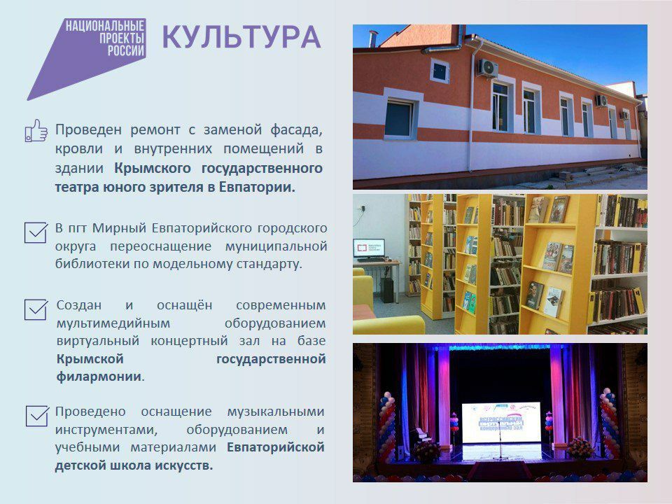 Подведены итоги реализации нацпроектов в городе Евпатория Подведены итоги реализации нацпроектов в городе Евпатория