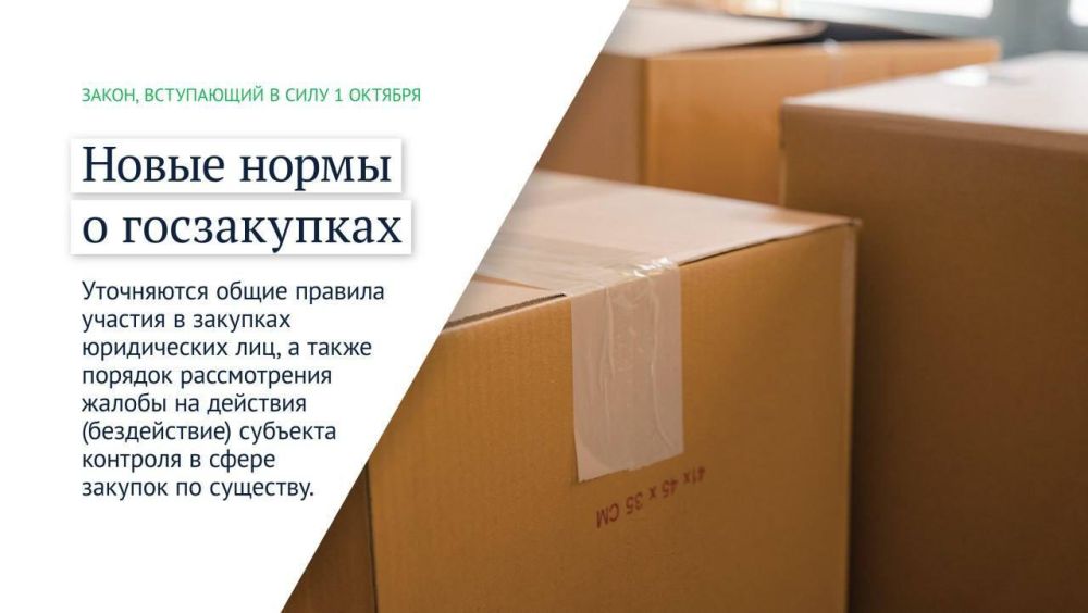 Владимир Немцев: Какие законы вступают в силу в октябре 2024 года Владимир Немцев: Какие законы вступают в силу в октябре 2024 года