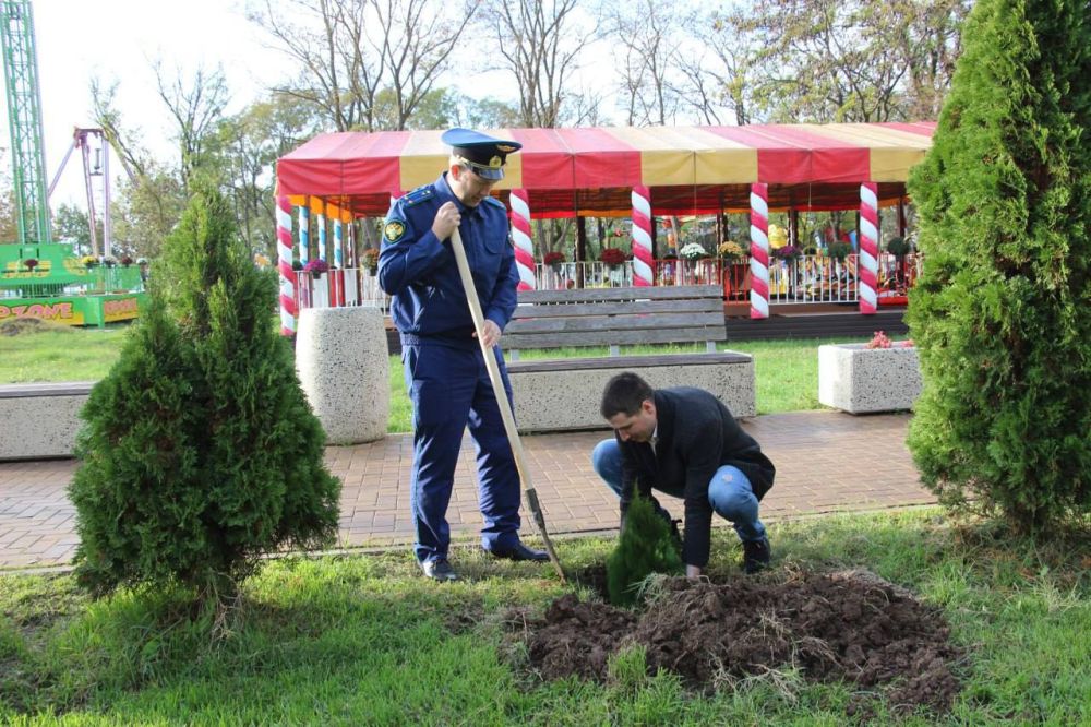 #день_чистоты. В Комсомольском парке высадили 90 туй и 4 можжевельника #день_чистоты. В Комсомольском парке высадили 90 туй и 4 можжевельника