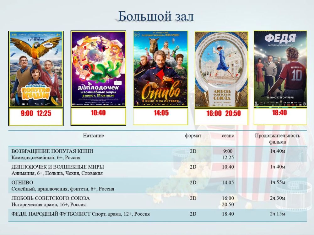 Муниципальное учреждение «Кинотеатр «Пионер» приглашает всех любителей кино! Муниципальное учреждение «Кинотеатр «Пионер» приглашает всех любителей кино!