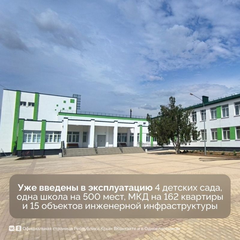 В 2025 году продолжится строительство объектов социальной и инженерной инфраструктуры по госпрограмме «Социально-экономическое развитие Республики Крым и г. Севастополя» В 2025 году продолжится строительство объектов социальной и инженерной инфраструктуры по госпрограмме «Социально-экономическое развитие Республики Крым и г. Севастополя»