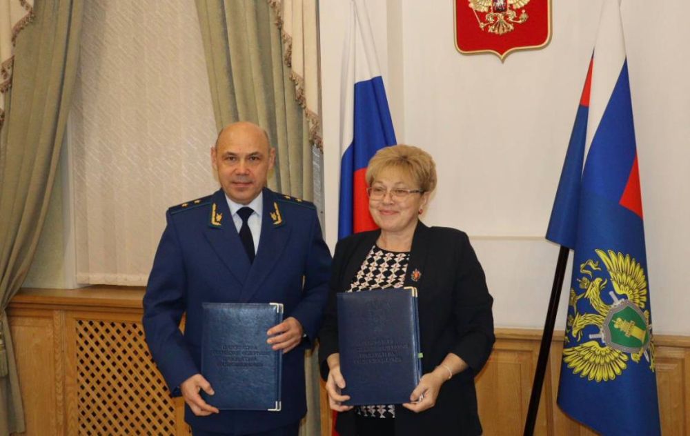 Сегодня, 12 декабря 2024 года, в прокуратуре республики Уполномоченный по правам ребенка в Республике Крым Светлана Савченко и прокурор Республики Крым Олег Камшилов подписали соглашение о взаимодействии по вопросам защиты... Сегодня, 12 декабря 2024 года, в прокуратуре республики Уполномоченный по правам ребенка в Республике Крым Светлана Савченко и прокурор Республики Крым Олег Камшилов подписали соглашение о взаимодействии по вопросам защиты...