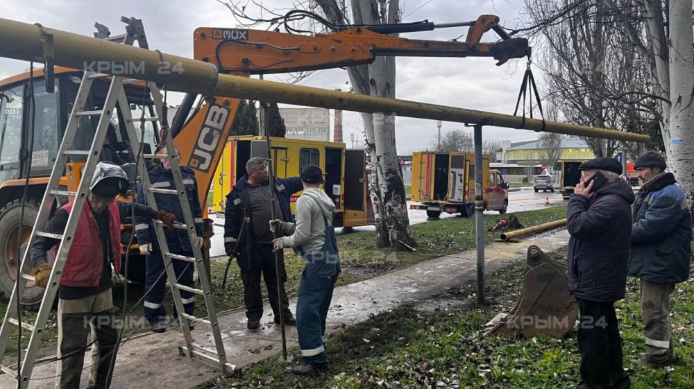 В Керчи упавший тополь повредил газовую трубу В Керчи упавший тополь повредил газовую трубу