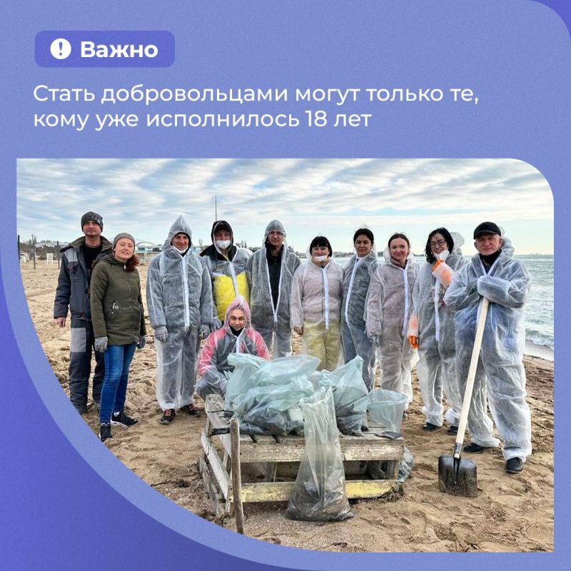 Последствия разлива мазута в Чёрном море ликвидируются силами не только представителей чрезвычайных служб и специалистов, но и сотен волонтёров Последствия разлива мазута в Чёрном море ликвидируются силами не только представителей чрезвычайных служб и специалистов, но и сотен волонтёров