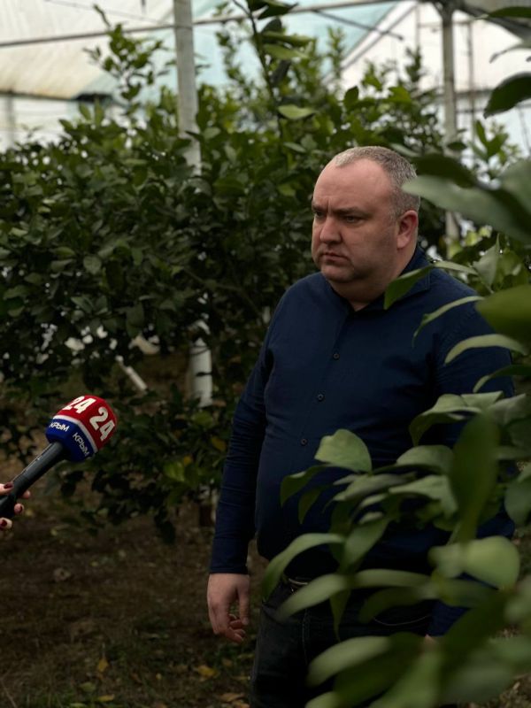 Министр сельского хозяйства Крыма Денис Кратюк посетил тепличное хозяйство «Лимонарий Eco – citrus» Министр сельского хозяйства Крыма Денис Кратюк посетил тепличное хозяйство «Лимонарий Eco – citrus»