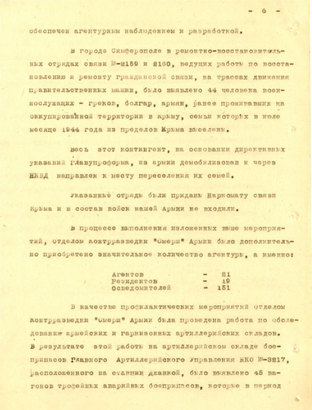 Силовики рассекретили ряд архивных документов о деятельности органов государственной безопасности на территории Крыма в преддверии 80-й годовщины проведения Ялтинской конференции Силовики рассекретили ряд архивных документов о деятельности органов государственной безопасности на территории Крыма в преддверии 80-й годовщины проведения Ялтинской конференции