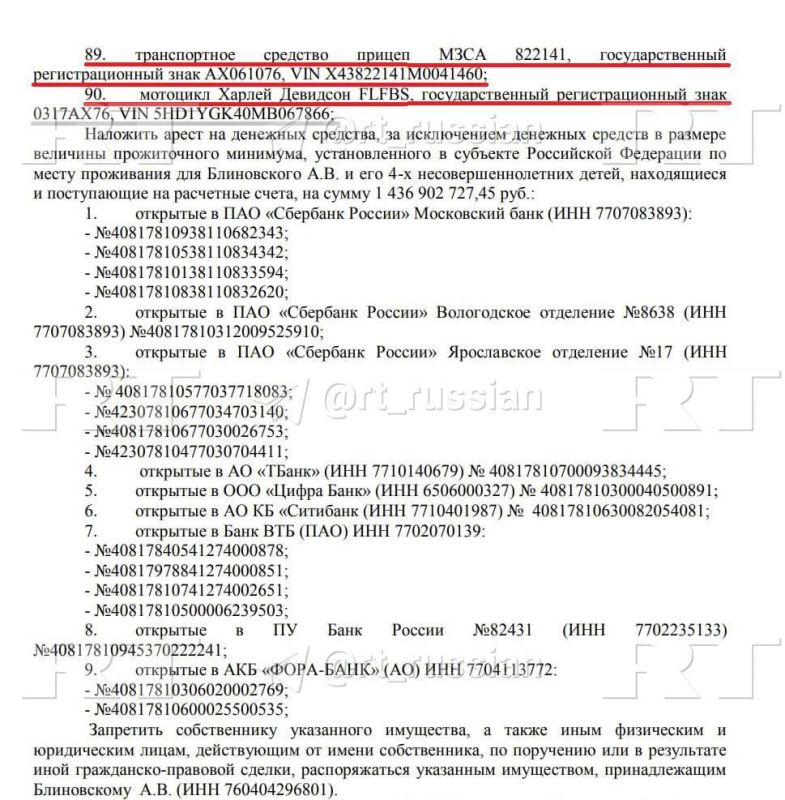 Суд арестовал имущество мужа Елены Блиновской Алексея на 1,4 млрд рублей Суд арестовал имущество мужа Елены Блиновской Алексея на 1,4 млрд рублей