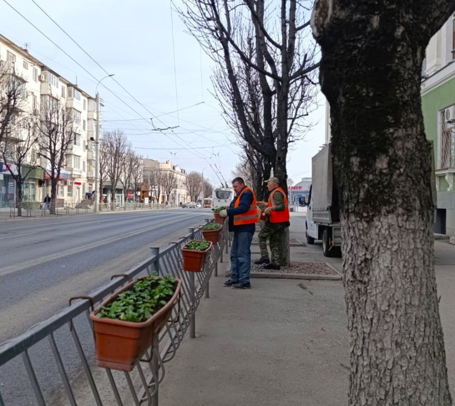 Сотрудники муниципального учреждения «Город» добавляют яркие краски на симферопольские улицы! Сотрудники муниципального учреждения «Город» добавляют яркие краски на симферопольские улицы!