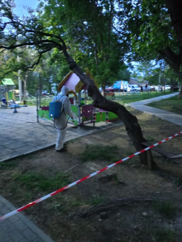 В Симферополе продолжается акарицидная обработка В Симферополе продолжается акарицидная обработка