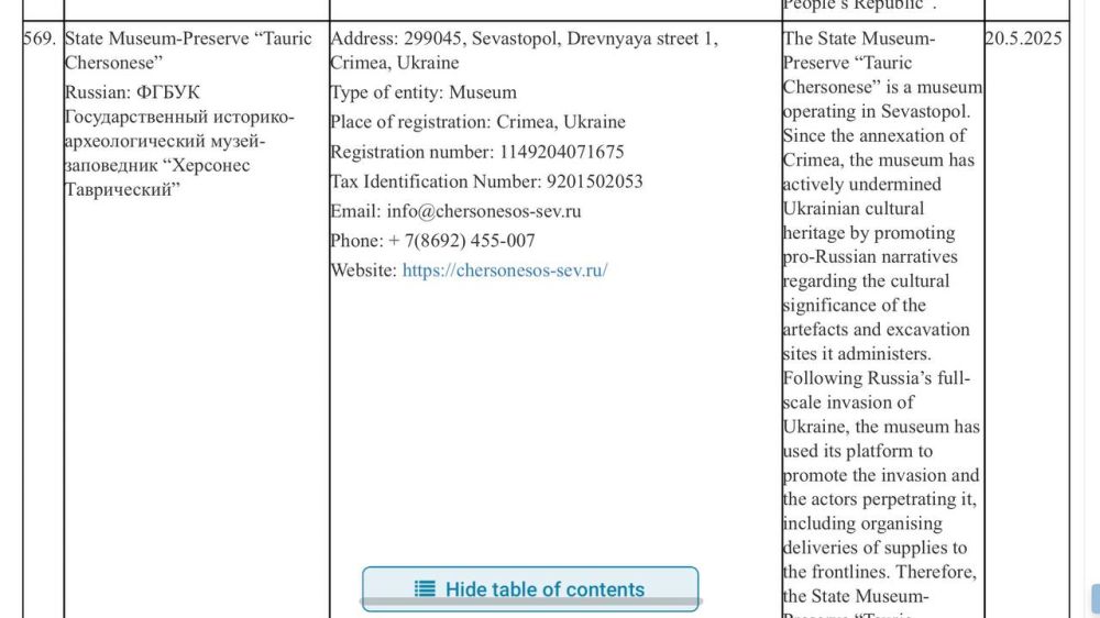 Музей «Херсонес Таврический» только что попал под санкции Евросоюза за детские письма бойцам СВО и отправленные на фронт генератор и электростанцию Музей «Херсонес Таврический» только что попал под санкции Евросоюза за детские письма бойцам СВО и отправленные на фронт генератор и электростанцию
