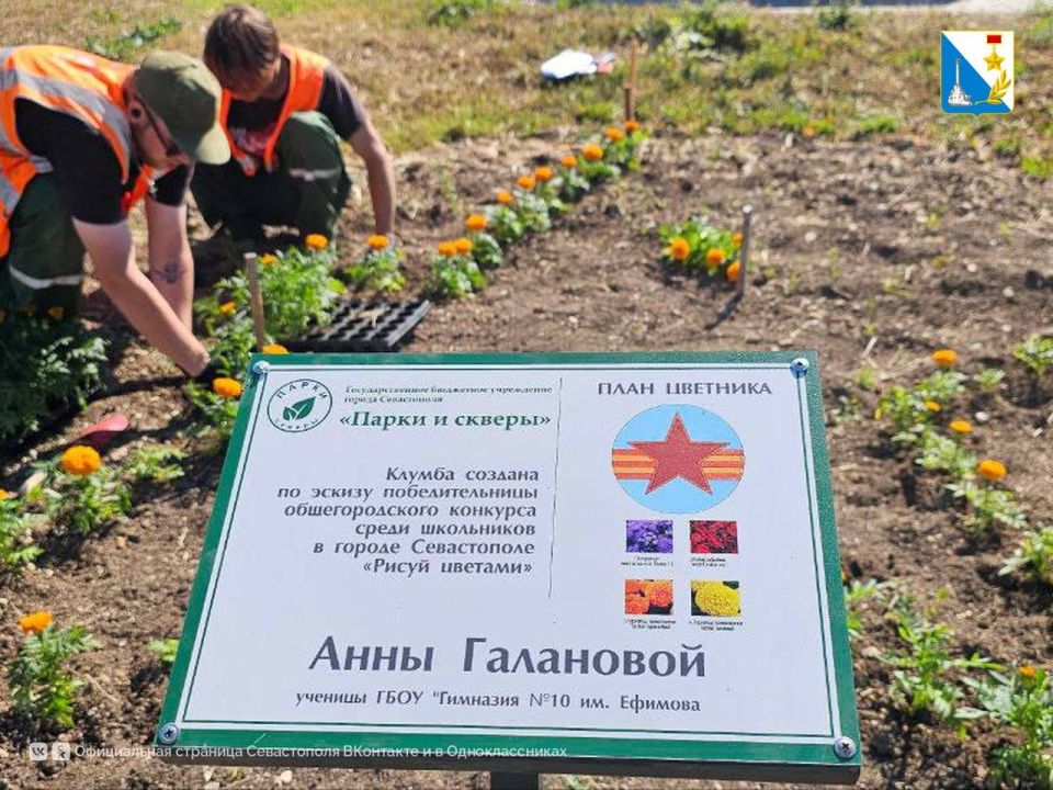 Цветочные клумбы по детским эскизам Цветочные клумбы по детским эскизам