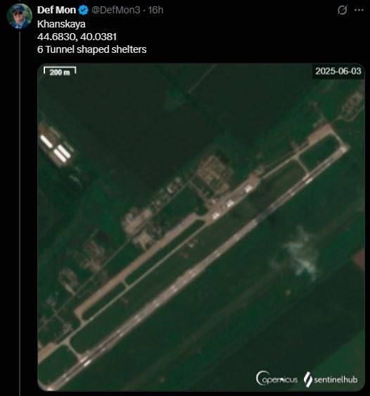 ВС РФ, вероятно, строят укрытия для самолетов на 14 авиабазах после атак украинских дронов, — OSINT-аналитик Def Mon в X ВС РФ, вероятно, строят укрытия для самолетов на 14 авиабазах после атак украинских дронов, — OSINT-аналитик Def Mon в X