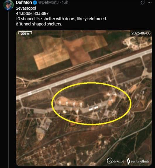 ВС РФ, вероятно, строят укрытия для самолетов на 14 авиабазах после атак украинских дронов, — OSINT-аналитик Def Mon в X ВС РФ, вероятно, строят укрытия для самолетов на 14 авиабазах после атак украинских дронов, — OSINT-аналитик Def Mon в X