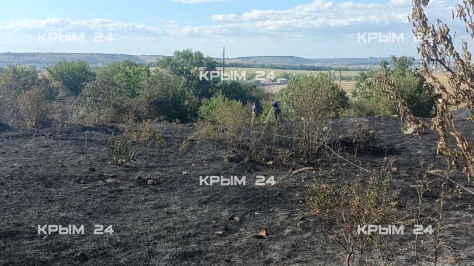 В селе Чистенькое под Симферополем полностью потушили пожар В селе Чистенькое под Симферополем полностью потушили пожар