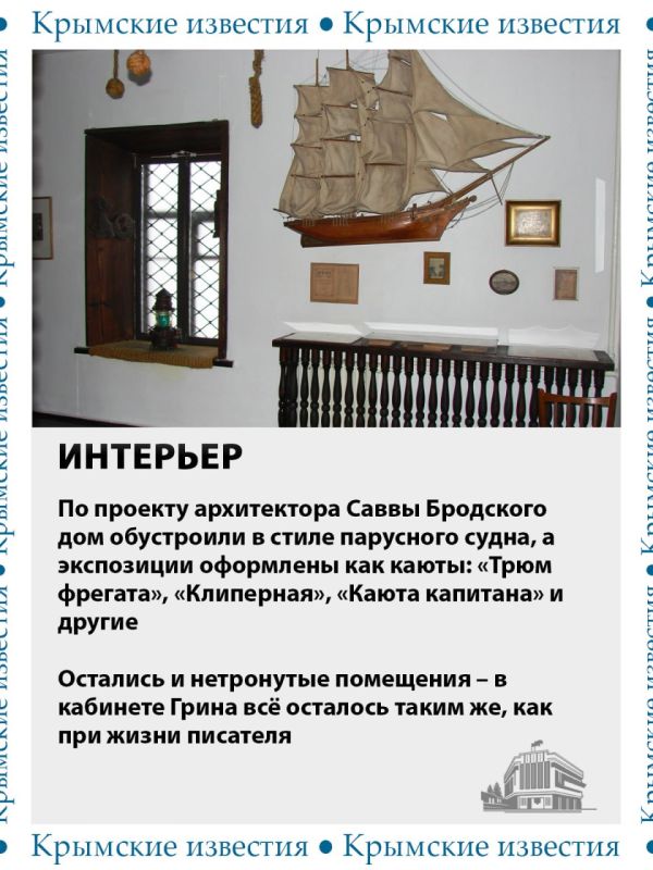 55 лет сегодня исполнилось Феодосийскому литературно-мемориальному музею Александра Грина 55 лет сегодня исполнилось Феодосийскому литературно-мемориальному музею Александра Грина