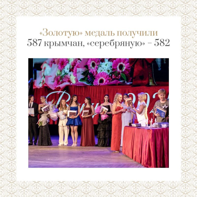 1169 выпускников крымских школ в этом году получили медаль «За особые успехи в учении» 1169 выпускников крымских школ в этом году получили медаль «За особые успехи в учении»