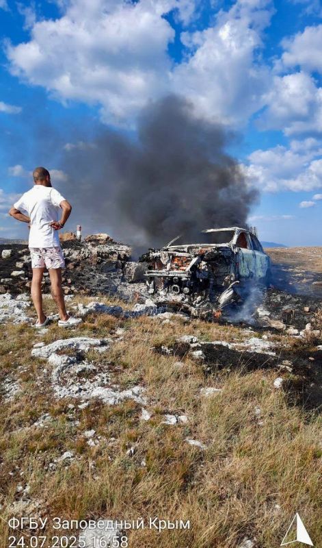 Водитель на Porsche устроил пожар в крымском заповеднике Водитель на Porsche устроил пожар в крымском заповеднике