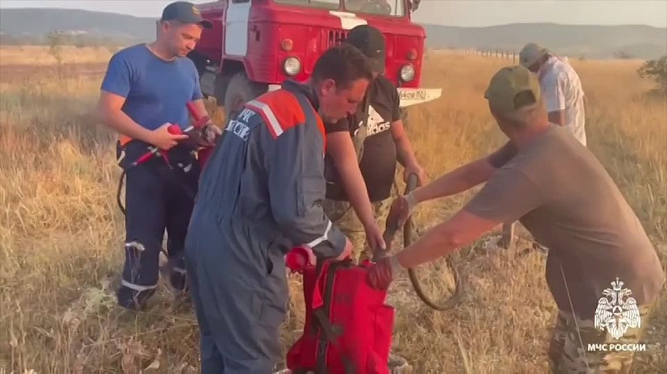 В Белогорском районе локализовали пожар на 20 гектарах