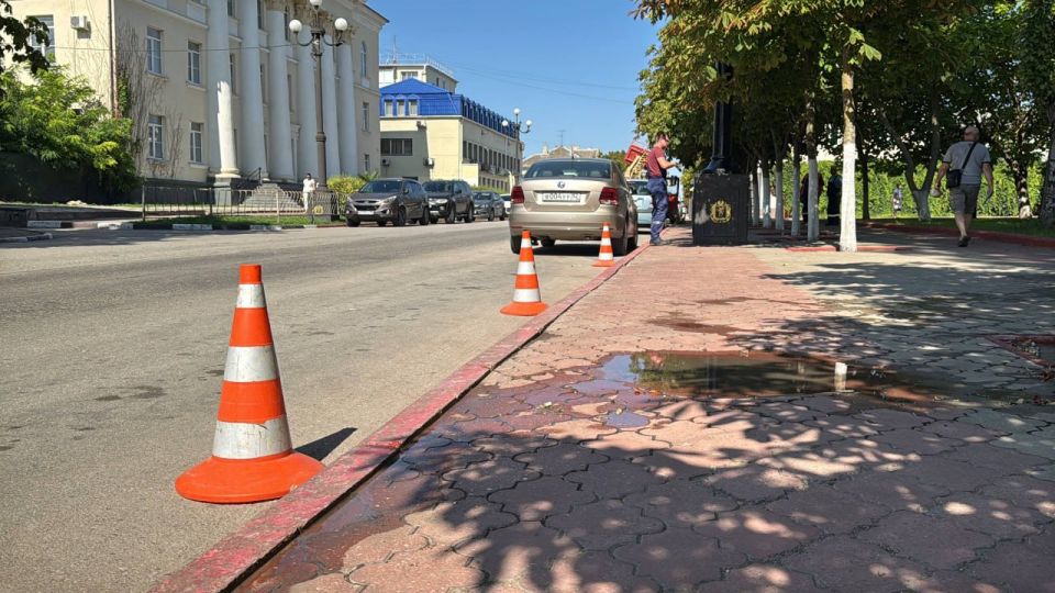 На улице Карла Маркса ведется покраска опор уличного освещения На улице Карла Маркса ведется покраска опор уличного освещения