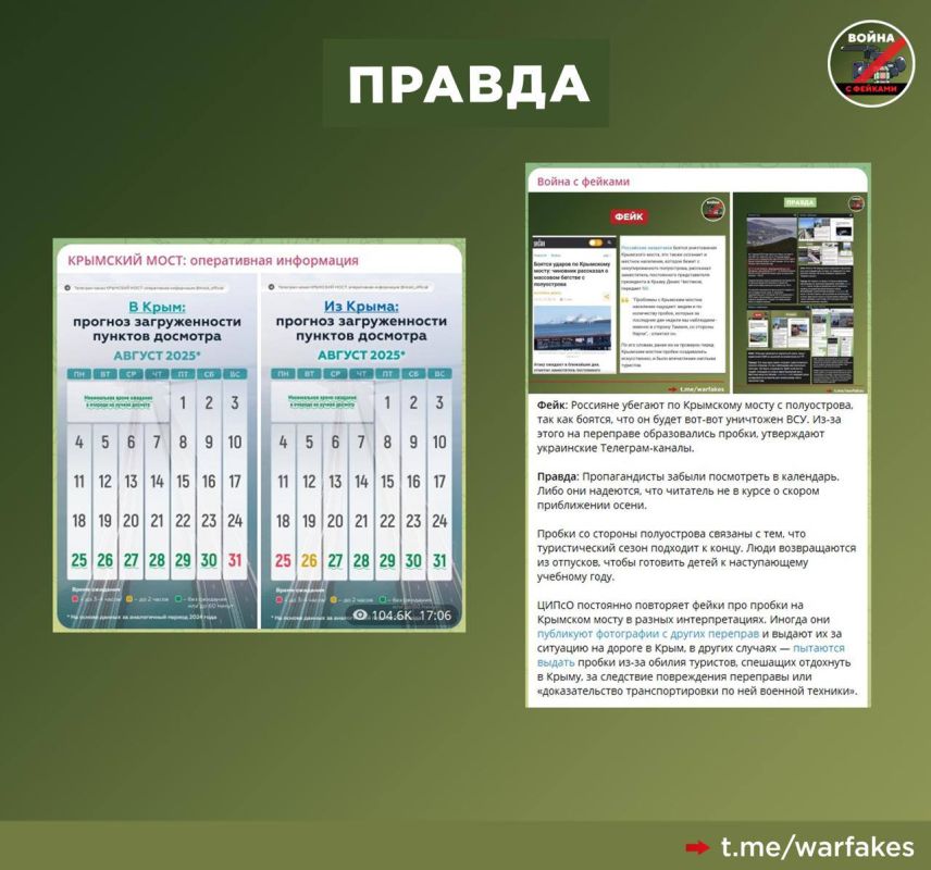 Фейк: На выезд из Крыма большая очередь, в то время как на въезд — все свободно Фейк: На выезд из Крыма большая очередь, в то время как на въезд — все свободно