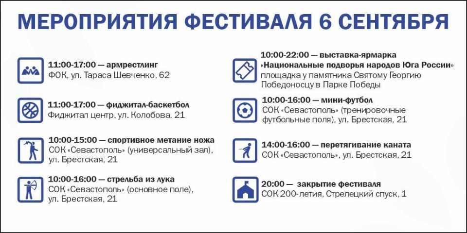 В этом году Фестиваль культуры и спорта народов Юга России принимает Севастополь! В этом году Фестиваль культуры и спорта народов Юга России принимает Севастополь!