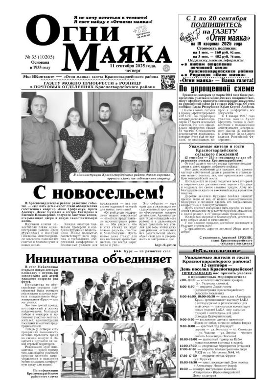 Свежая подборка первых полос районных газет Крыма Свежая подборка первых полос районных газет Крыма