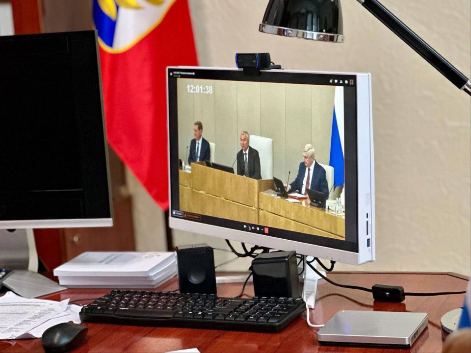 Владимир Немцев: В режиме ВКС принял участие в заседании Госдумы РФ, посвященном открытию девятой (осенней) сессии VIII созыва Владимир Немцев: В режиме ВКС принял участие в заседании Госдумы РФ, посвященном открытию девятой (осенней) сессии VIII созыва