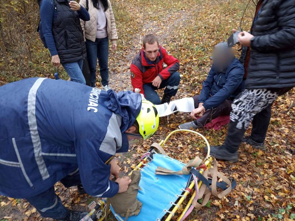 Оказание помощи мужчине в горно-лесной зоне Бахчисарайского района