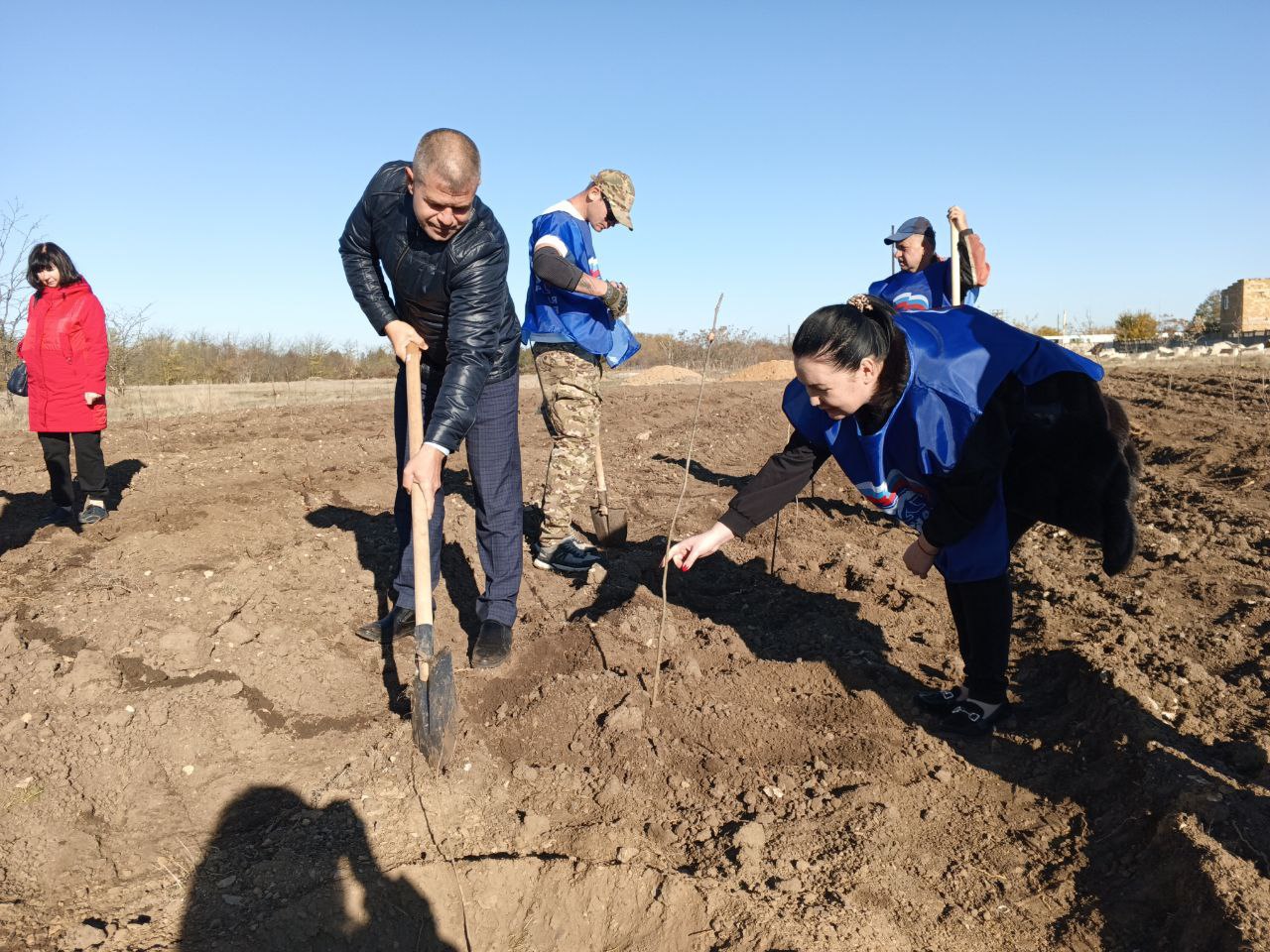 Сегодня в поселке Раздольное прошла высадка деревьев в рамках акции «Чистый Крым» Сегодня в поселке Раздольное прошла высадка деревьев в рамках акции «Чистый Крым»