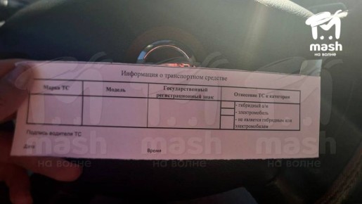 Это та самая анкета, которую надо заполнить при досмотре на Крымский мост