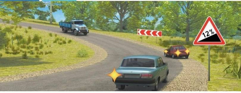 Повторяем ПДД. Тема: Встречный разъезд В данной ситуации преимущество имеет: 1