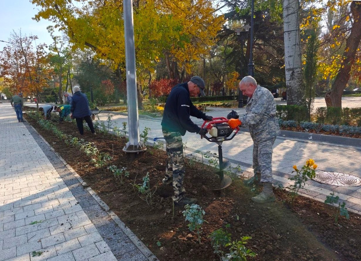 В Феодосии продолжается высадка цветущих многолетников В Феодосии продолжается высадка цветущих многолетников