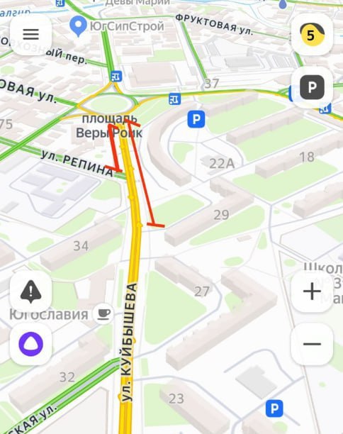 Завтра улица Куйбышева в Симферополе будет частично перекрыта