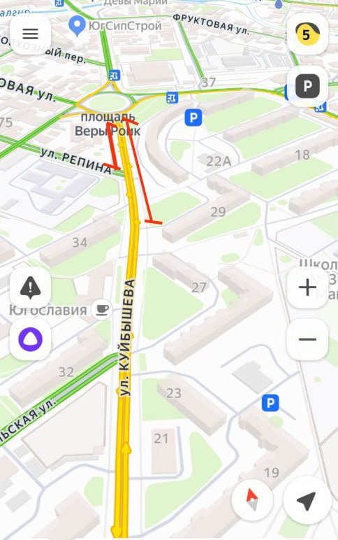 Завтра в Симферополе перекроют участок улицы Куйбышева