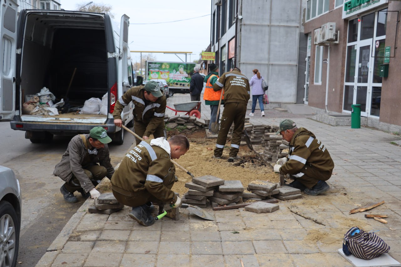 Бригада Службы городского хозяйства завершает частичное восстановление плитки на тротуарах по улице Шлагбаумской — работы ведутся поэтапно и целенаправленно в местах, выявленных в ходе недавнего обследования пешеходных...