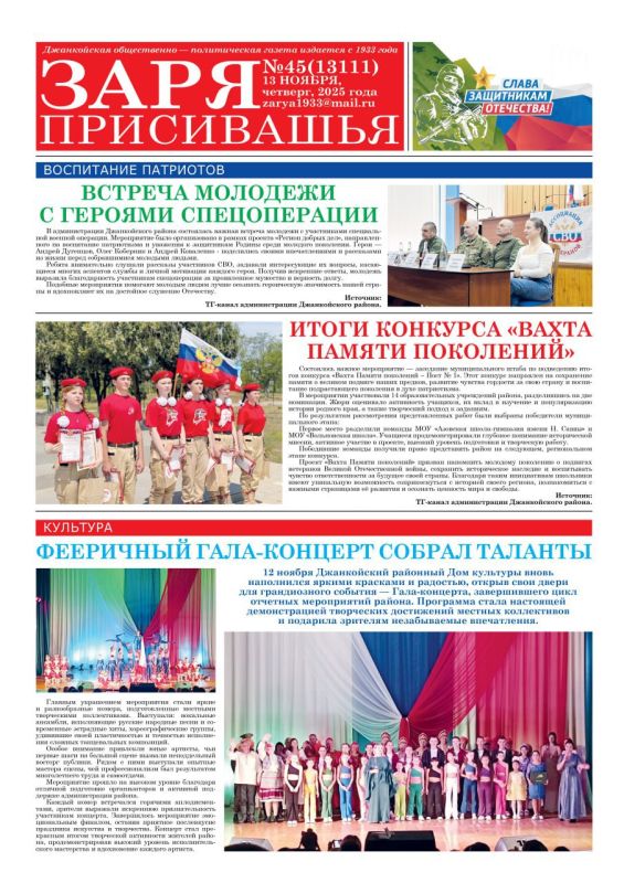 Свежая подборка первых полос районных газет Крыма Свежая подборка первых полос районных газет Крыма