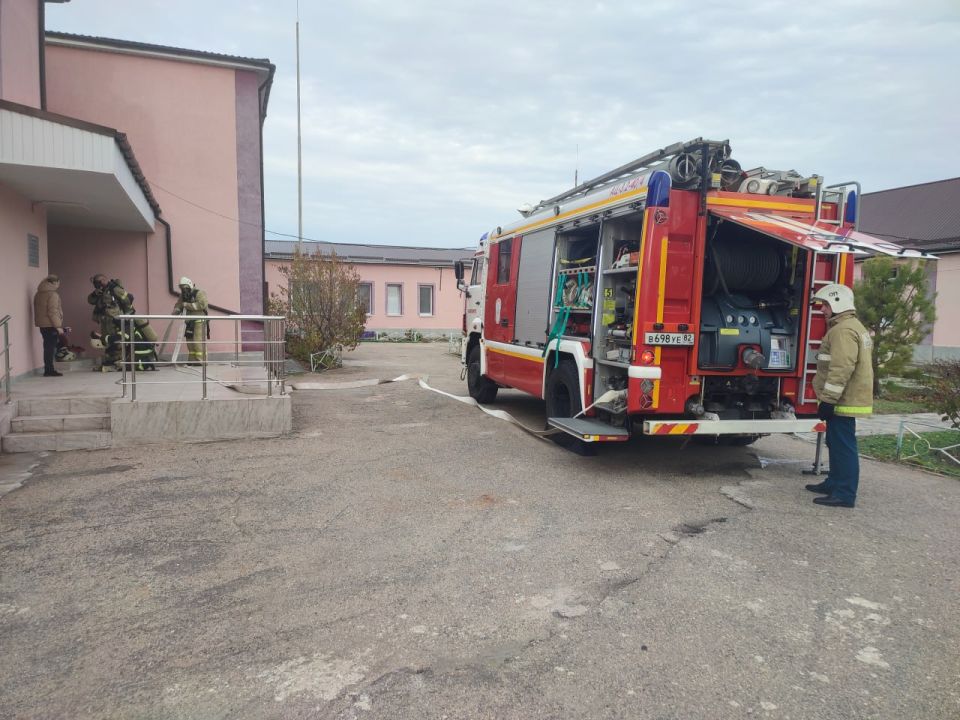 Сотрудники МЧС России отработали условное возгорание