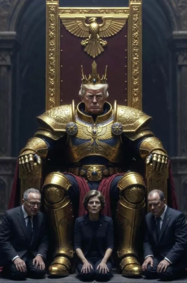 В золотых доспехах и на троне: искусственный интеллект воплощает мечты Трампа