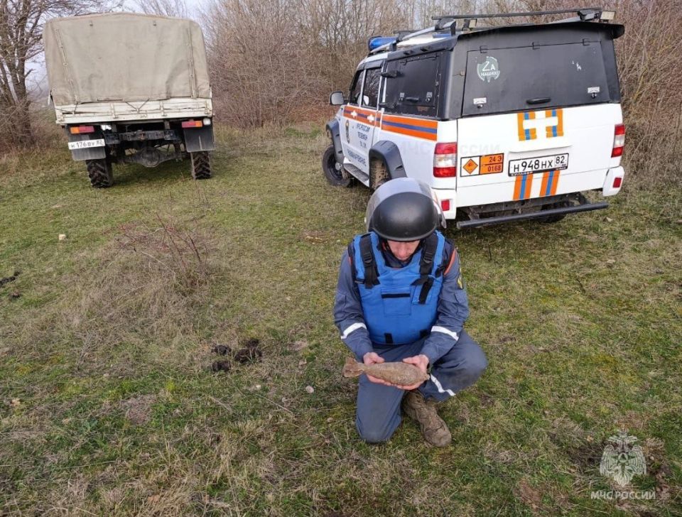 В Симферопольском районе обезврежен взрывоопасный предмет