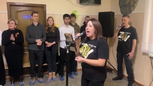 Ольга Урайкина: Небольшая концертная программа в военном госпитале в честь Дня Героев Отечества