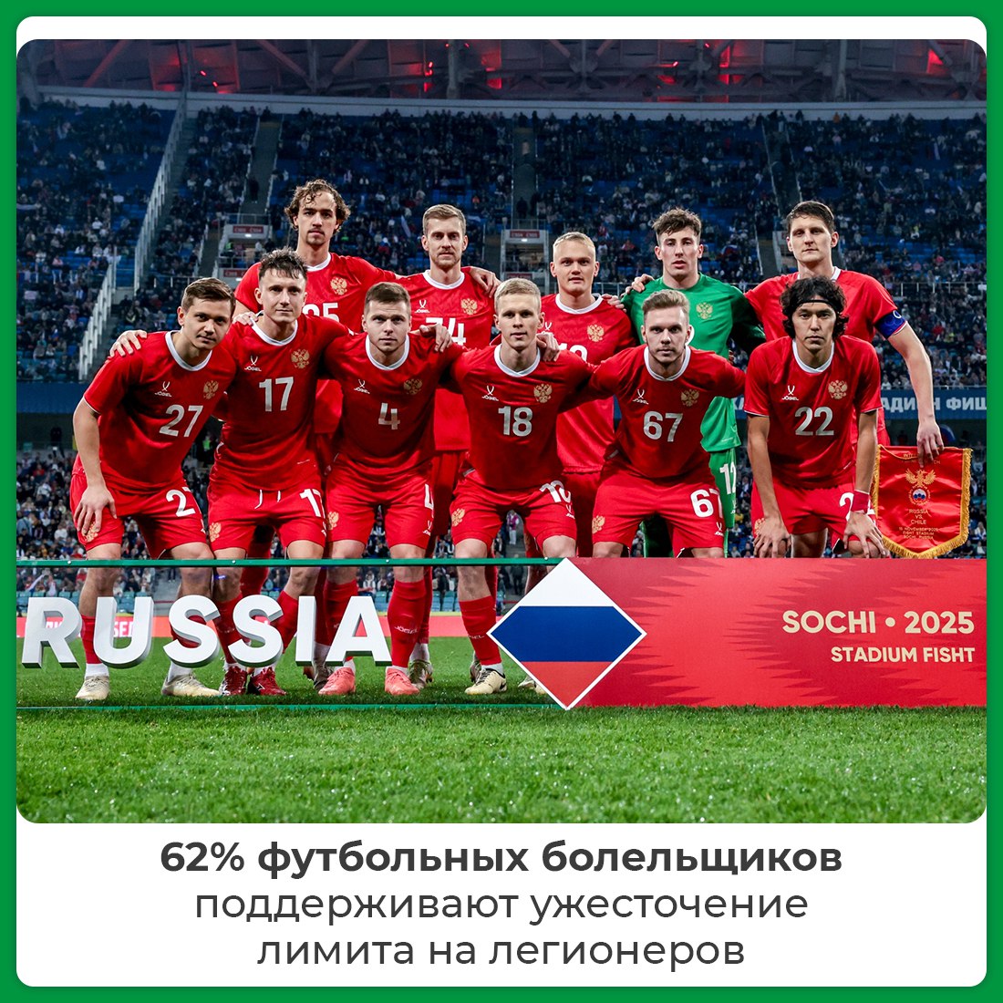 Россияне поддерживают ужесточение лимита на иностранных игроков в российском футболе